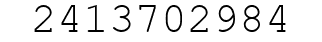Number 2413702984.