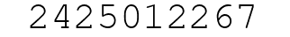 Number 2425012267.