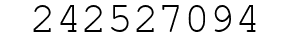 Number 242527094.
