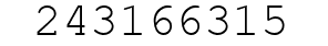 Number 243166315.