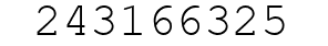 Number 243166325.
