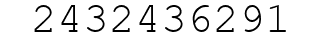 Number 2432436291.