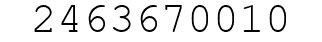 Number 2463670010.