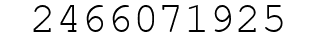 Number 2466071925.