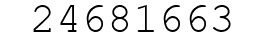 Number 24681663.