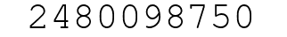 Number 2480098750.