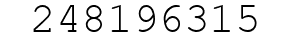 Number 248196315.