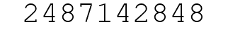 Number 2487142848.