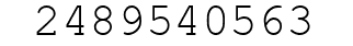 Number 2489540563.