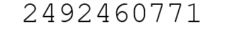 Number 2492460771.