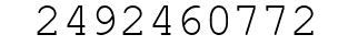 Number 2492460772.