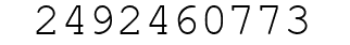 Number 2492460773.