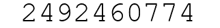 Number 2492460774.