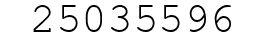 Number 25035596.