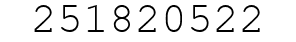 Number 251820522.