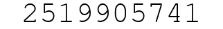 Number 2519905741.