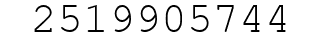 Number 2519905744.