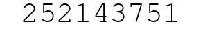 Number 252143751.