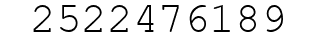 Number 2522476189.