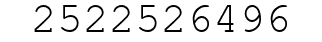 Number 2522526496.