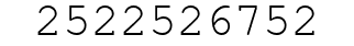 Number 2522526752.