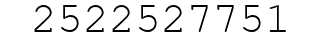 Number 2522527751.