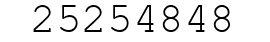 Number 25254848.
