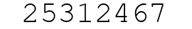 Number 25312467.