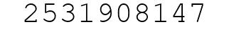 Number 2531908147.