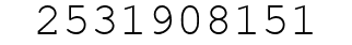 Number 2531908151.