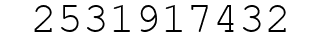 Number 2531917432.