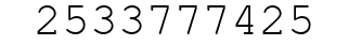 Number 2533777425.