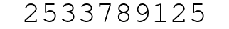 Number 2533789125.