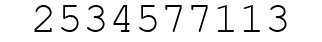 Number 2534577113.