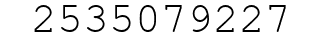 Number 2535079227.