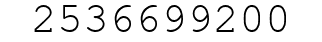 Number 2536699200.