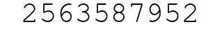 Number 2563587952.