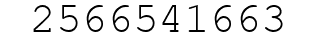 Number 2566541663.