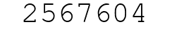 Number 2567604.