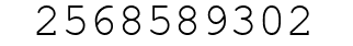 Number 2568589302.