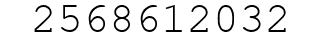 Number 2568612032.