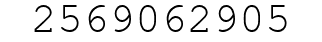 Number 2569062905.