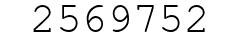 Number 2569752.