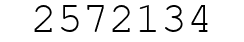 Number 2572134.