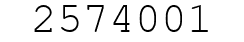 Number 2574001.