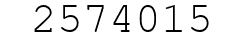 Number 2574015.