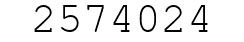 Number 2574024.
