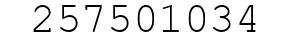 Number 257501034.
