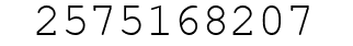 Number 2575168207.