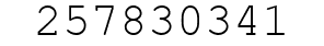 Number 257830341.